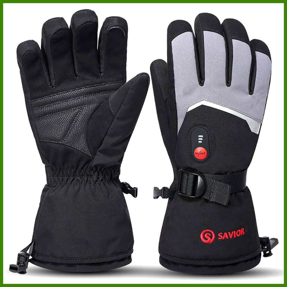 Rechargeable Heated Gloves with 3 Heating Levels, Waterproof, Touchscreen